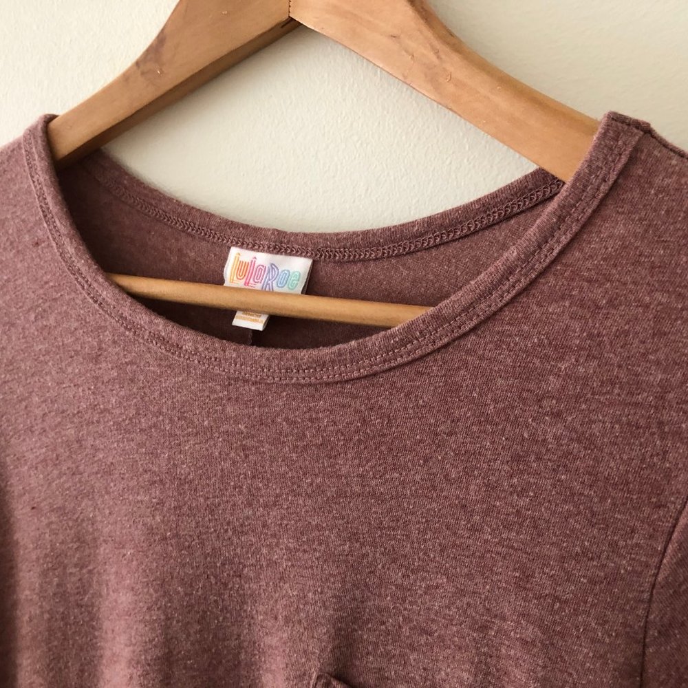 LuLaRoe Carly Heathered Dusty Pink - XXS
